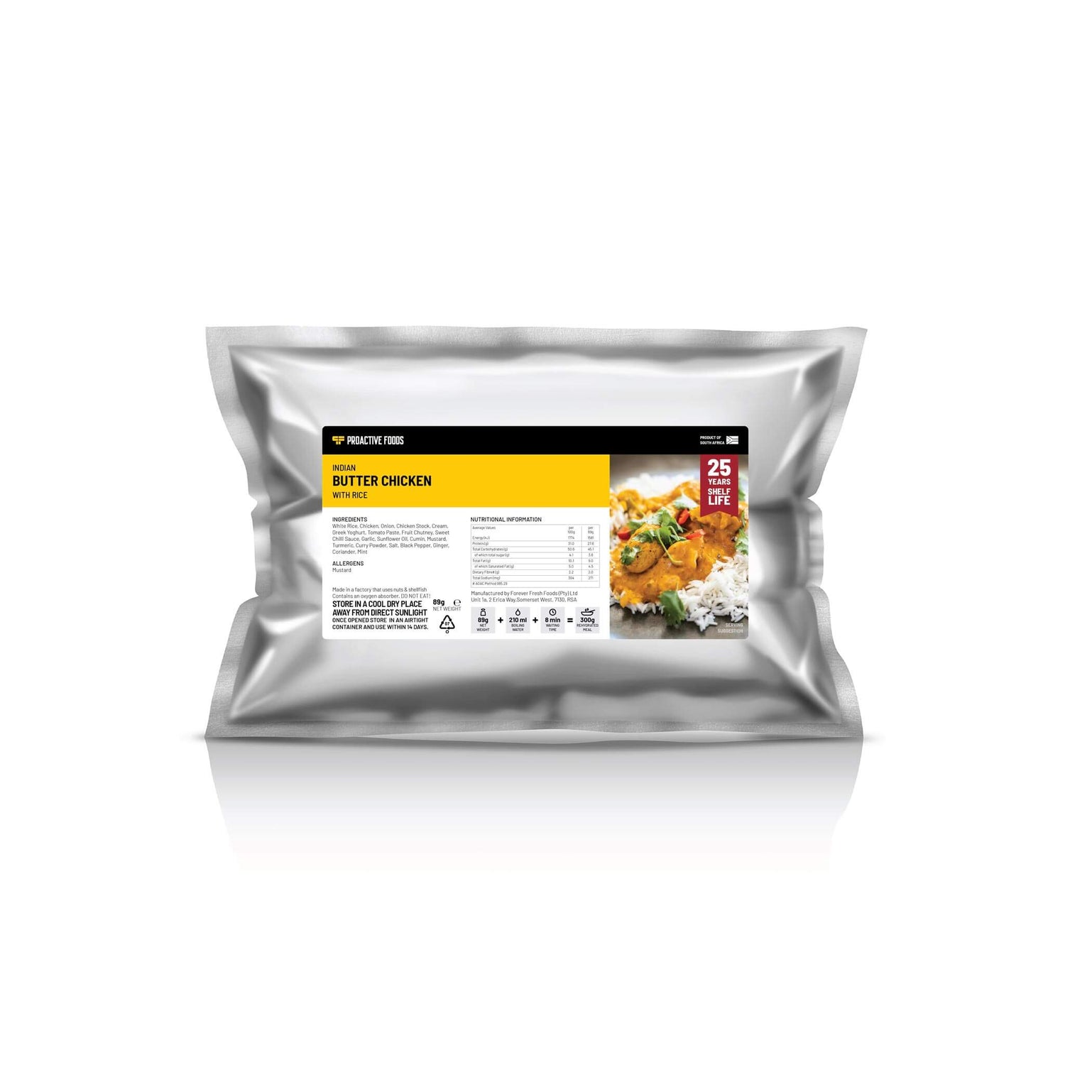Indian Butter Chicken - with Rice (300g) - Proactive Foods
