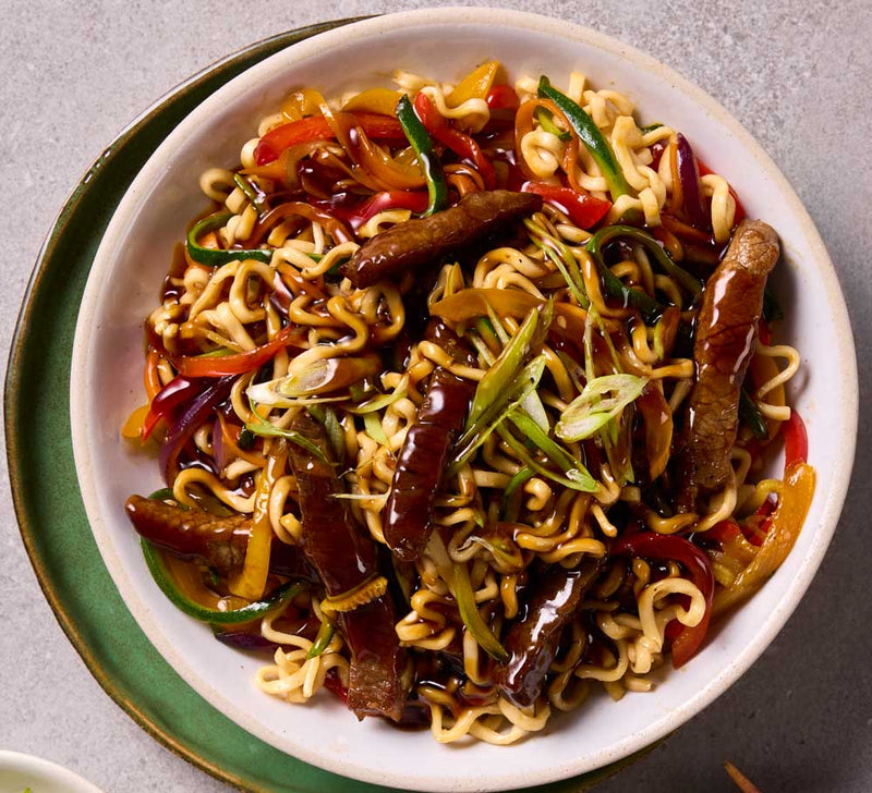 Honey Soy Beef Stir Fry with Noodles - Proactive Foods 