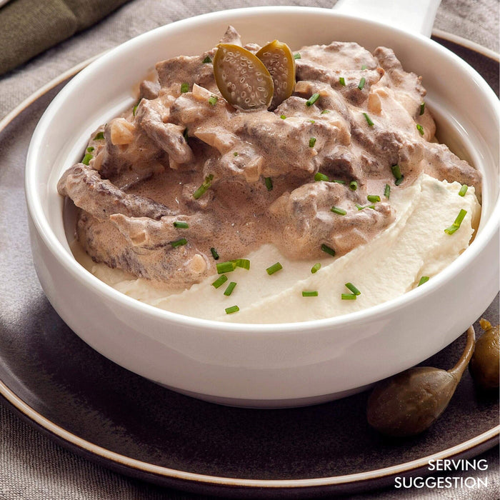 Traditional Beef Stroganoff - with Mash (300g) - Proactive Foods #