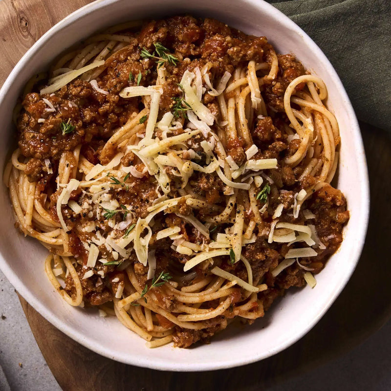 Classic Spaghetti Bolognese with Cheese - Proactive Foods 