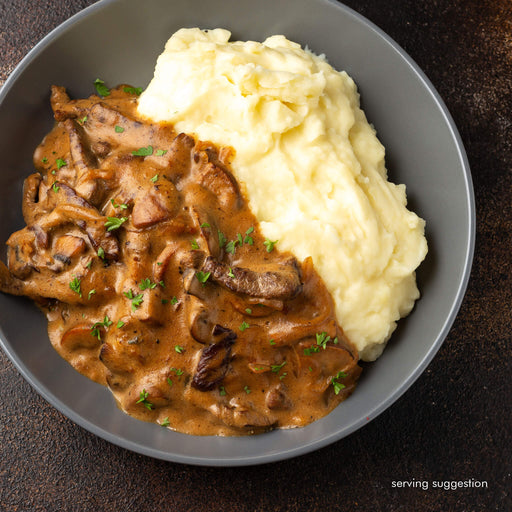 Traditional Beef Stroganoff - with Mash (300g) - Proactive Foods #