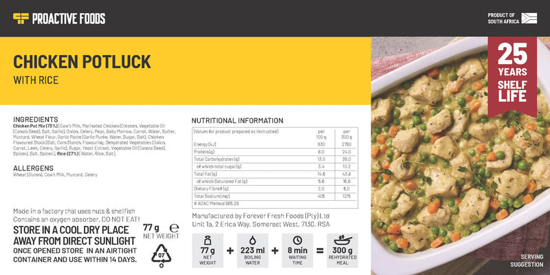 Chicken Potluck with Rice - Proactive Foods 