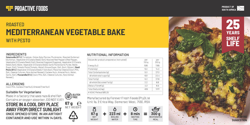 Roasted Mediterranean Vegetable Bake with Pesto - Proactive Foods 