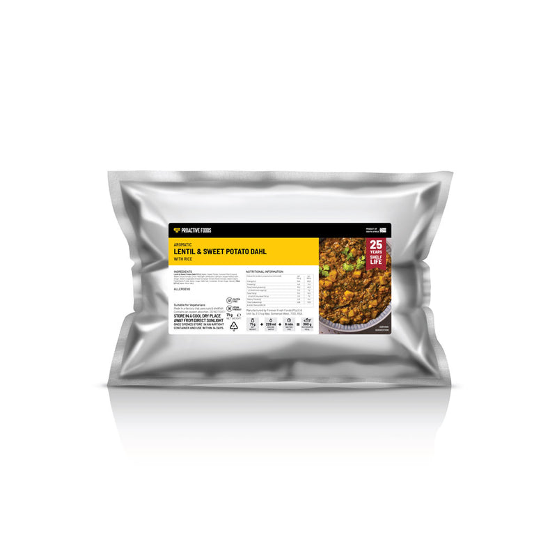 Aromatic Lentil and Sweet Potato Dahl with Rice - Proactive Foods 