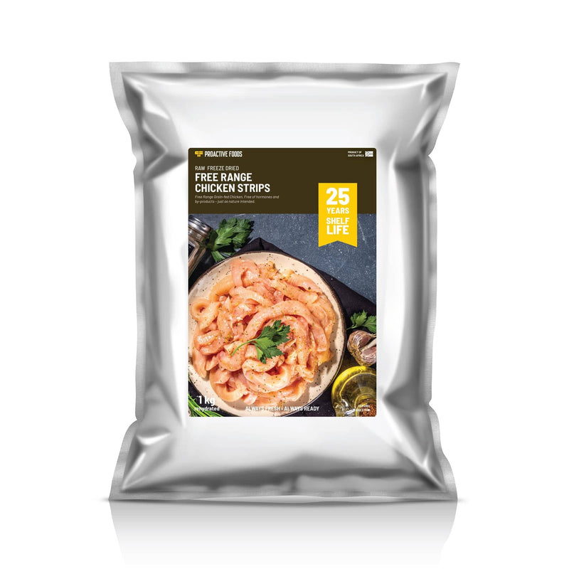 Freeze-Dried Chicken Strips - Free Range - 1kg - Proactive Foods #