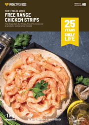 Freeze-Dried Chicken Strips - Free Range - 1kg - Proactive Foods #