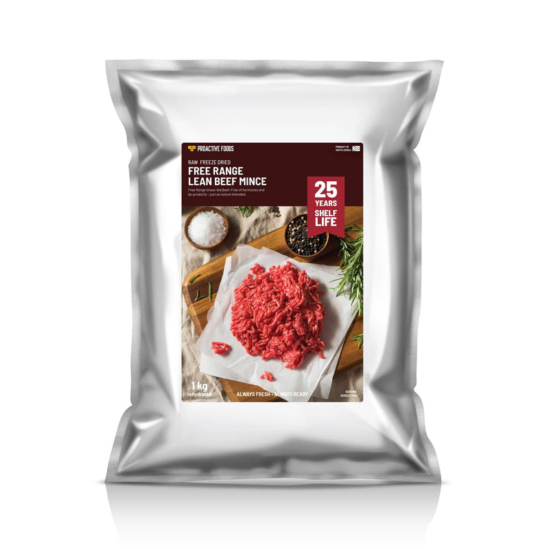 Freeze-Dried Beef Mince - Free Range - 1kg - Proactive Foods #